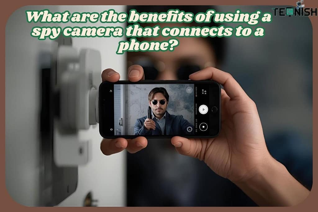 What are the benefits of using a spy camera that connects to a phone?