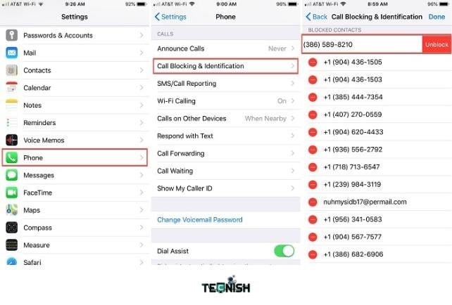 Method 1 Check Blocked Numbers from Phone Settings